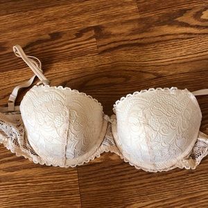 NUDE LACE PUSH UP BRA
